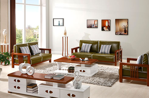 Trang trí phòng khách nên mua sofa gỗ hay sofa da?