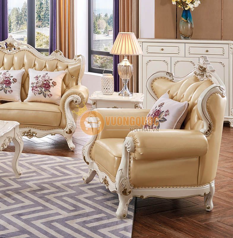Sofa phòng khách tân cổ điển cao cấp JVN6901S