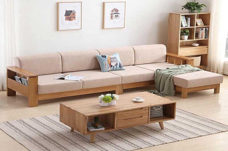 Mẫu ghế sofa gỗ đơn giản hiện đại gỗ công nghiệp lõi xanh
