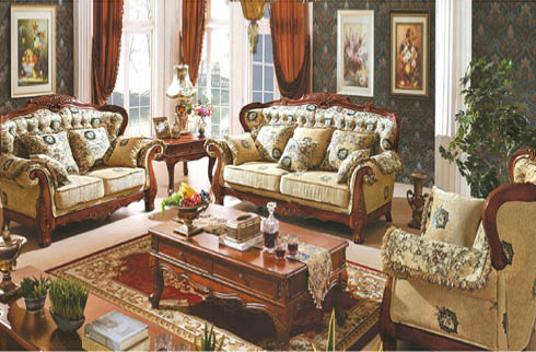 Bộ sofa phòng khách Hoàng Gia gỗ sồi ấm cúng