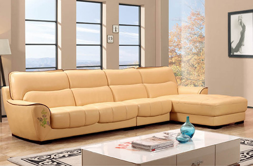 Bộ sofa phòng khách màu da sang chảnh