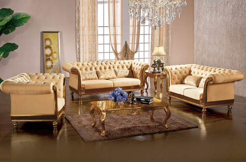 Sofa phòng khách gỗ sồi màu da trang nhã