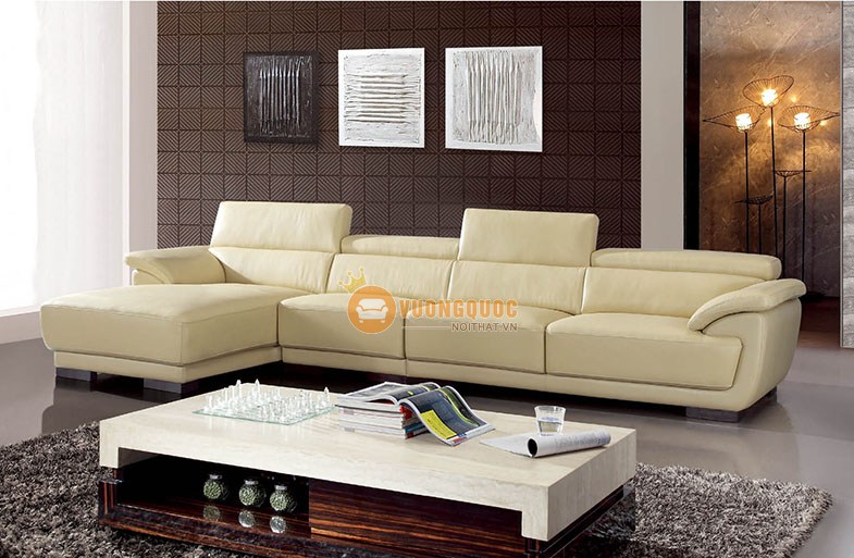 Sofa phòng khách trắng tinh khôi hiện đại trang nhã