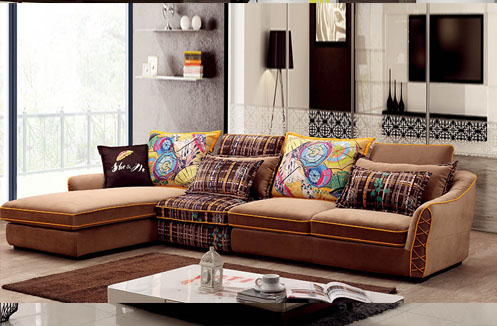 Bộ sofa phòng khách nhỏ màu nâu trầm giá rẻ