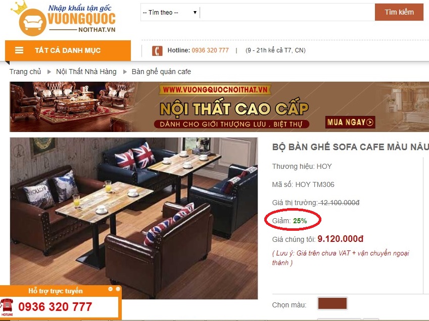 Bàn ghế cafe có giá rẻ nhất thị trường Hà Nội