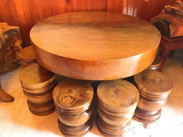 Bộ bàn ghế gỗ phay