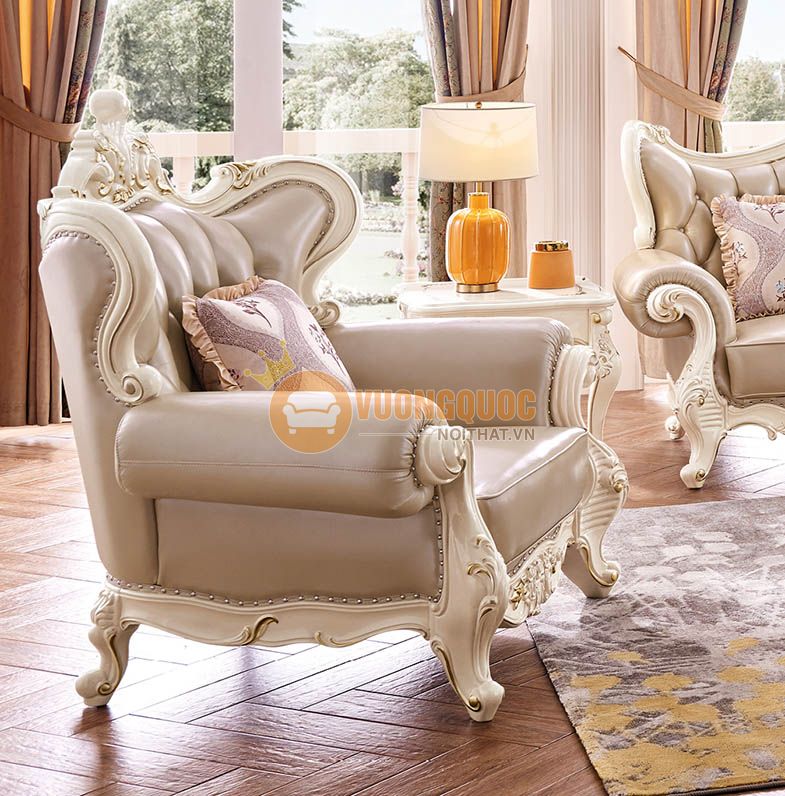 Sofa đơn phòng khách phong cách tân cổ điển