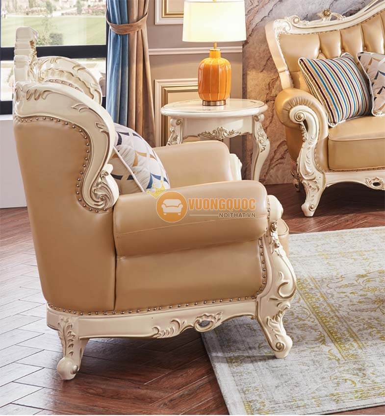 Sofa đơn phòng khách tân cổ điển sang trọng quý phái