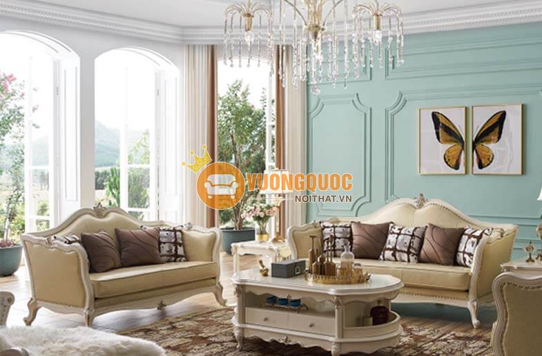 Bộ sofa phòng khách tân cổ điển phong cách Pháp