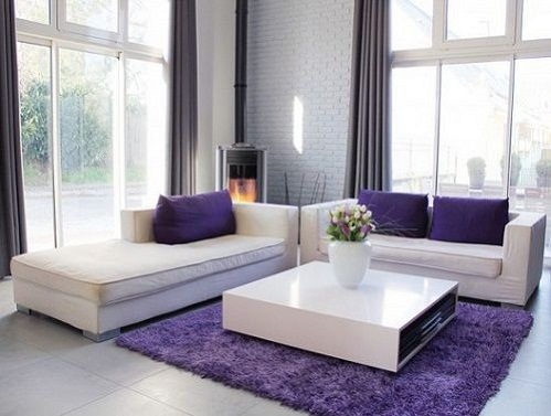 Cách trải thảm phòng khách khi sử dụng sofa góc