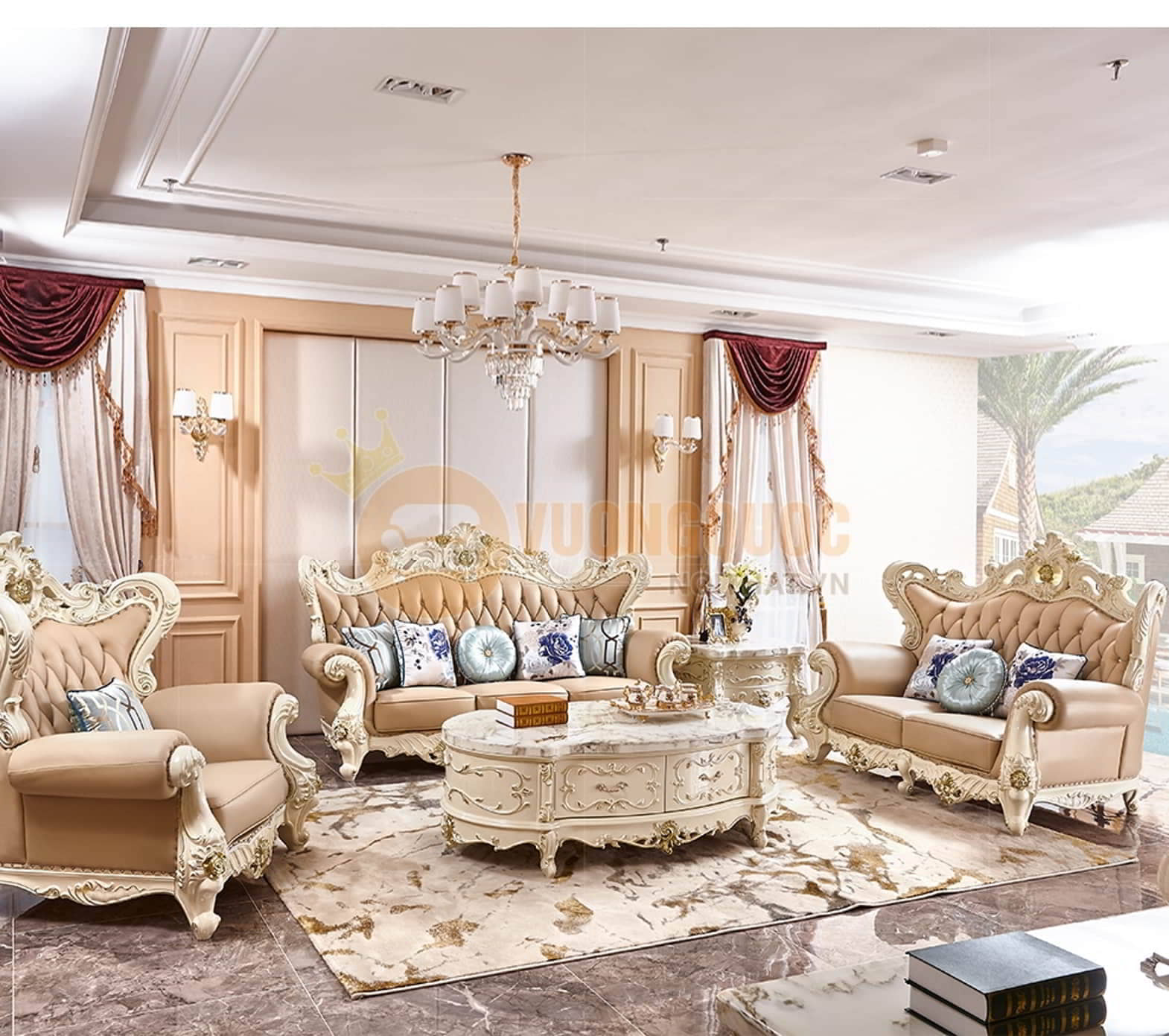 Sofa tân cổ điển đơn giản giá từ 20-40 triệu