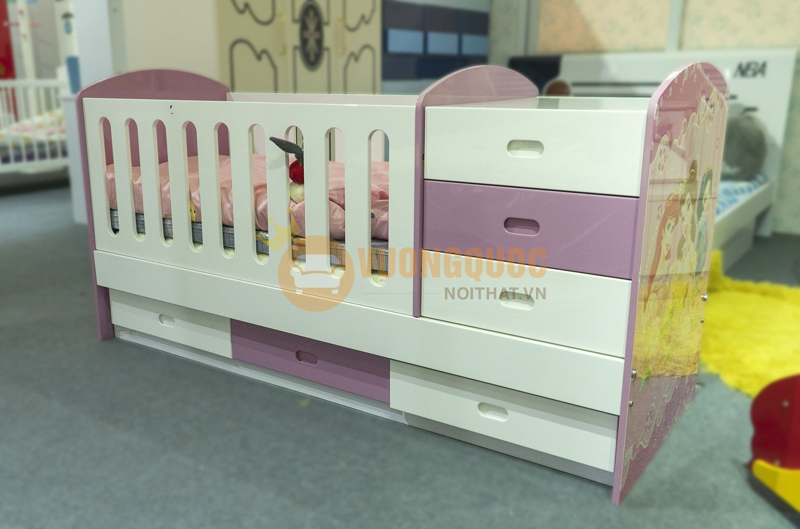 Giường cũi trẻ em hiện đại tiện dụng BABY02