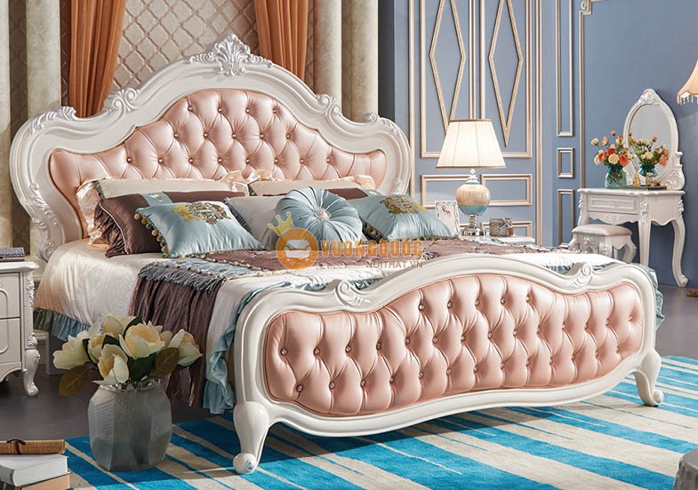 Combo nội thất phòng ngủ màu hồng cực sang trọng cho bạn tham khảo 