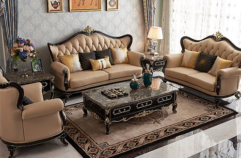 Bộ sofa phòng khách cao cấp phong cách tân cổ điển GD932S