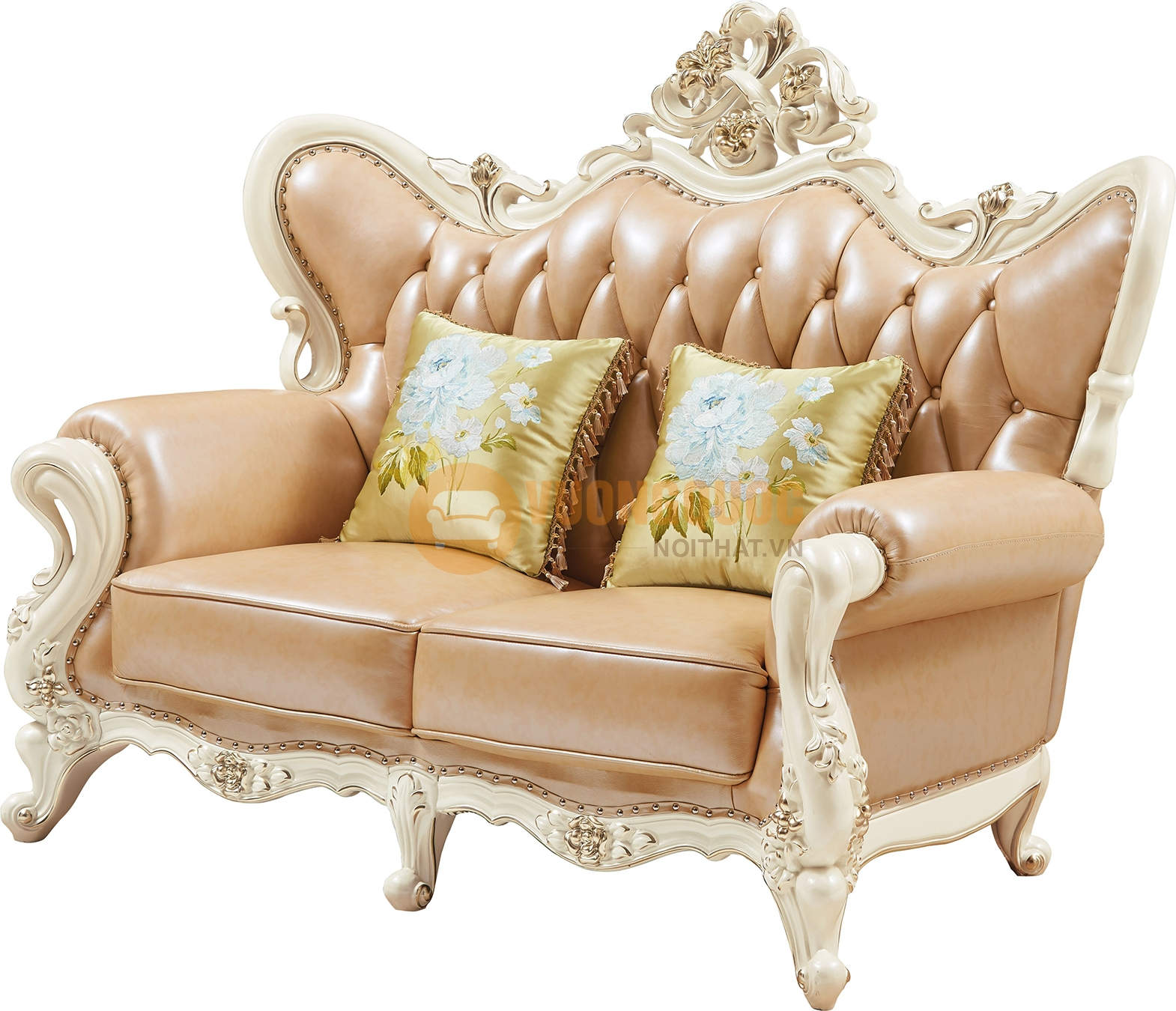 Bộ sofa phòng khách cổ điển màu sắc trang nhã 