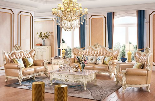 Bộ sofa phòng khách cổ điển màu sắc trang nhã