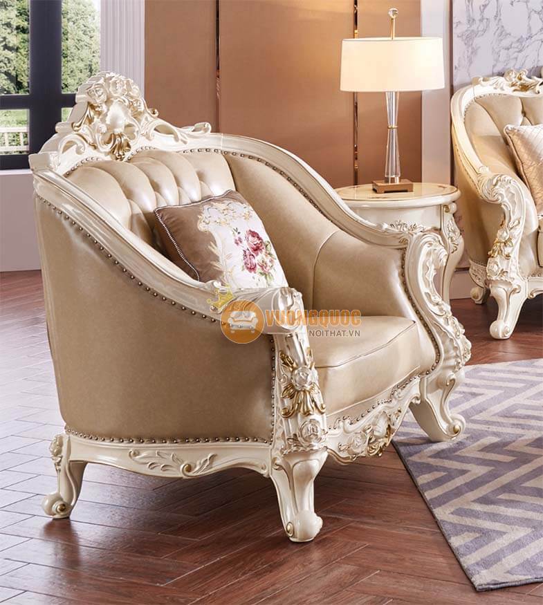Bộ sofa phòng khách phong cách cổ điển Châu Âu