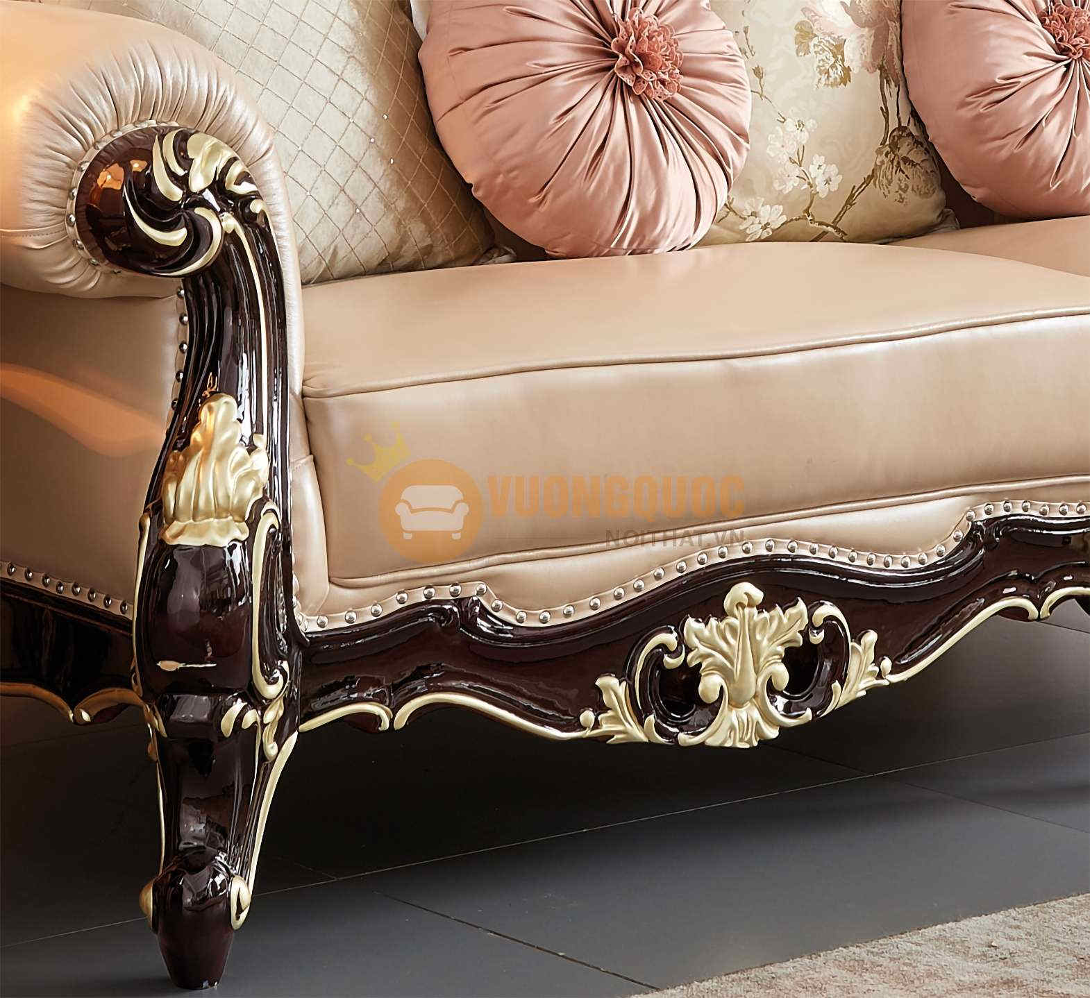 Bộ sofa phòng khách tân cổ điển cao cấp nhập khẩu JVN6911AS