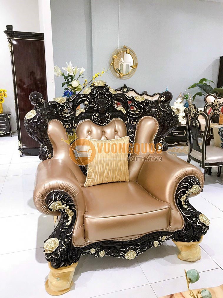 Bộ sofa phòng khách tân cổ điển cao cấp quý phái JVN699AS