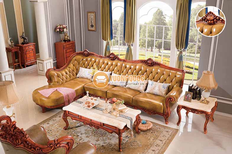 Sofa góc tân cổ điển phong cách Châu Âu GDA927S