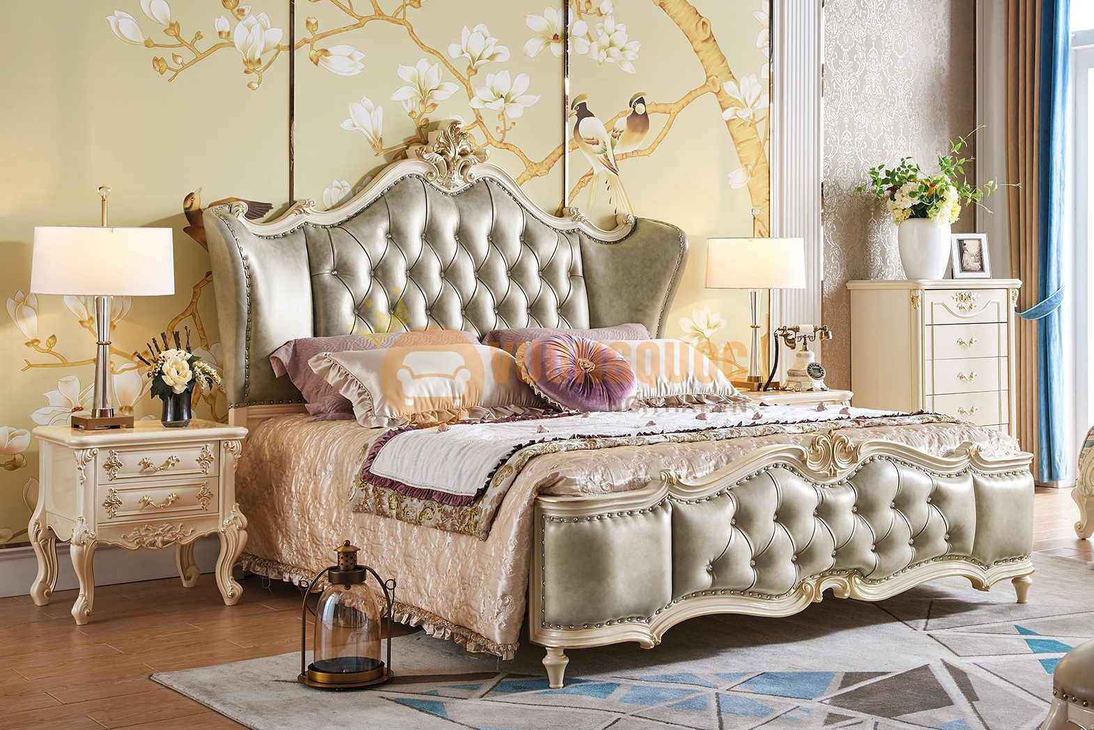 Mẫu giường cưới phong cách Châu Âu 