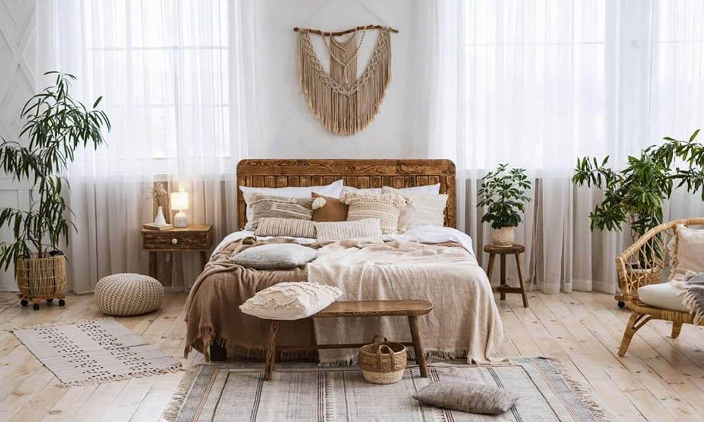 Mẫu giường phong cách Vintage ấm áp 