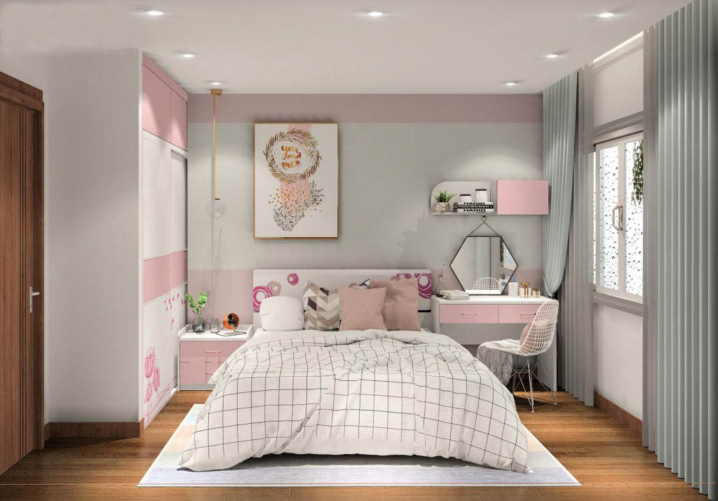 Trang trí phòng ngủ nhỏ cho nữ đơn giản mà đẹp cho bé gái 10 tuổi