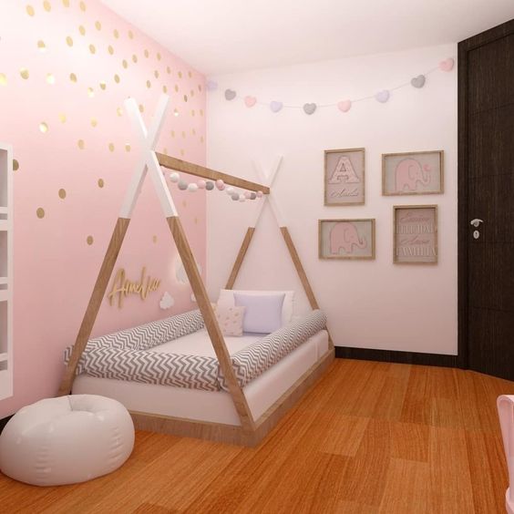 Phòng ngủ cho bé gái từ 4-6 tuổi cực đáng yêu 