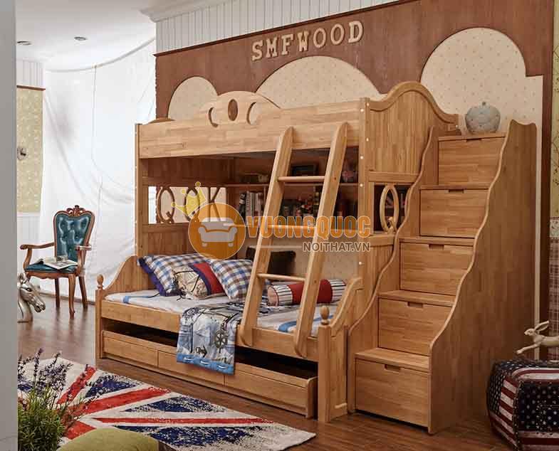 Mẫu giường tầng làm bằng gỗ công nghiệp cực đẹp 