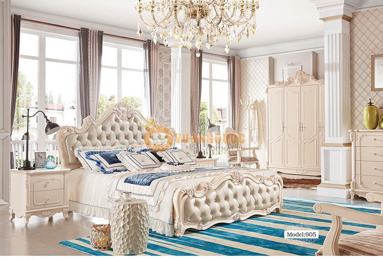 Trọn bộ nội thất phòng ngủ sang trọng với phong cách cổ điển 