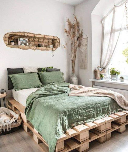 Giường ngủ gỗ pallet cực đẹp 