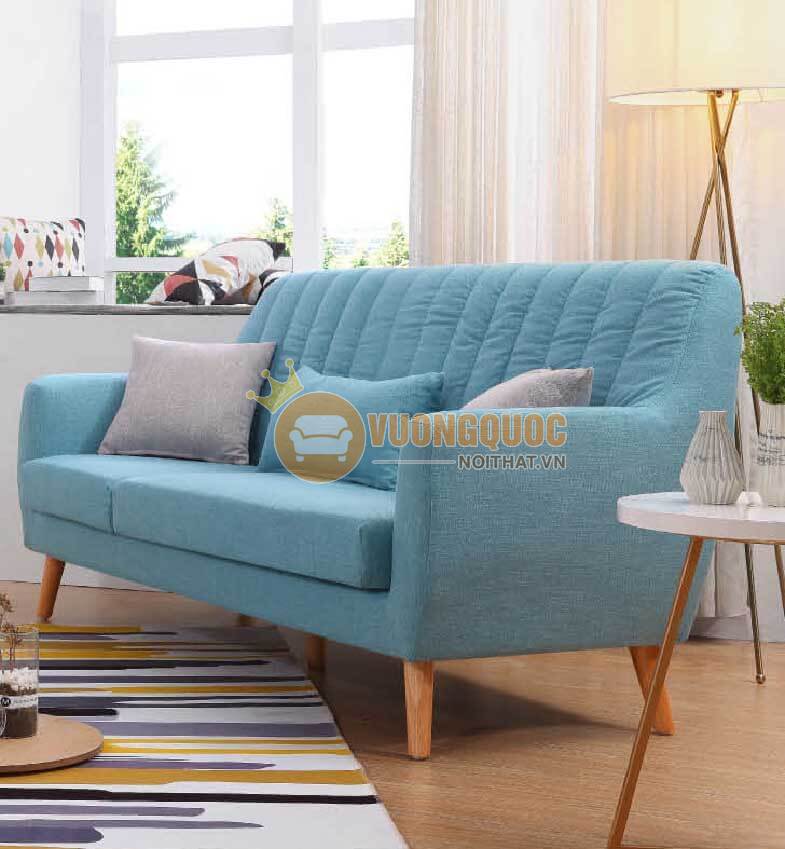 Sofa văng thiết kế đơn giản cùng gam màu xanh tươi trẻ 