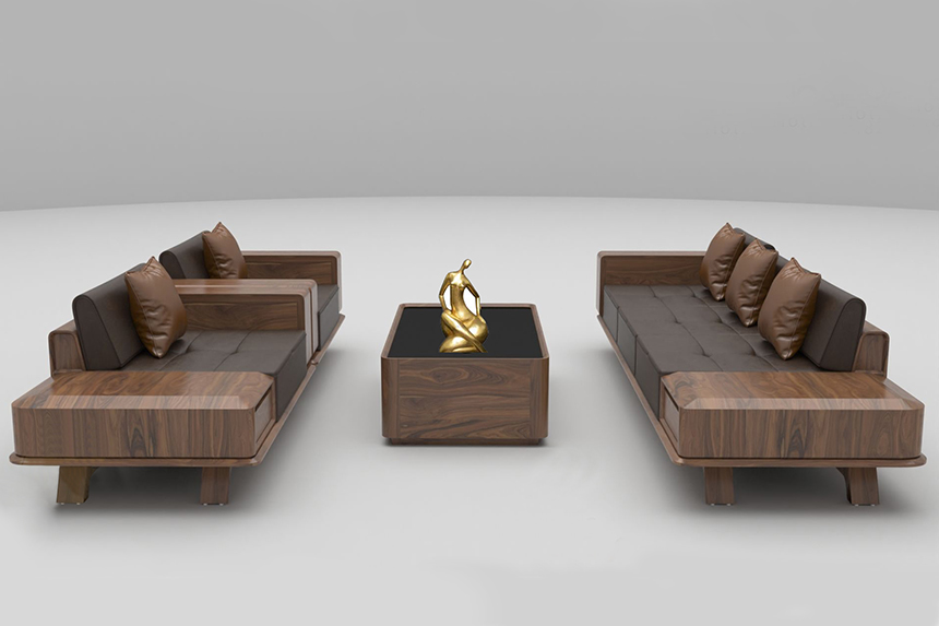Mẫu ghế sofa gỗ đơn giản hiện đại bằng Acrylic
